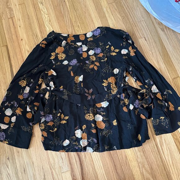 Free People Floral Kimono Wrap Jacket - Picture 3 of 5